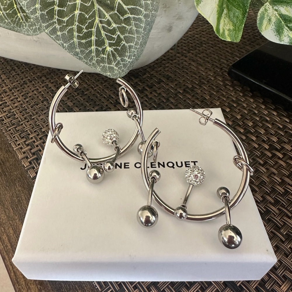 justine clenquet neve crystal earrings